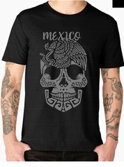 MEXICO skull UNISEX T shirt Tee ALL COLOR SIZE MEXICO skull back flag MEXLOVE