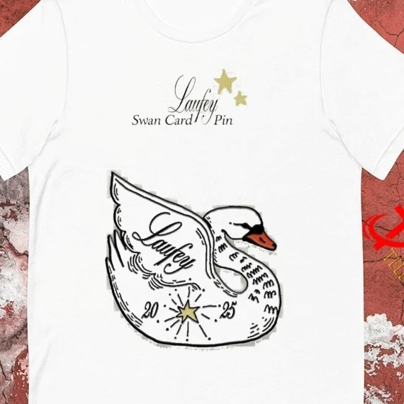 Laufey Swan Card Pin Event Goose T Shirt Full Size S-5XL SN207