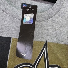 NWT M NFL Team Apparel New Orleans Saints Mens Gray Graphic T-Shirt