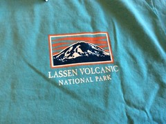 Lassen Volcanic National Park California T Shirt Mens Blue Cyan Color Long Sleev