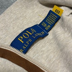 Polo Ralph Lauren Long Sleeve Pullover LSHZM16, Beige Brown Zipper XS