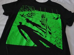 VTG KORN ALBUM ART SIZE L LARGE BLACK NEON GREEN SHIRT NUMETAL T-SHIRT