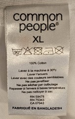 NWT Common People HOT RAMEN 100% COTTON TSHIRT XL WHITE