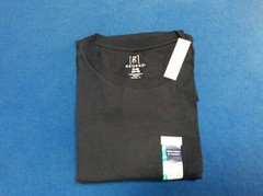 Men’s crew T-Shirt, long sleeve (George) 100% cotton, white, 1 ct