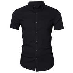 Mens Leisure Outdoor Shirt Short Sleeved Classic Comfort Summer Short Shirt