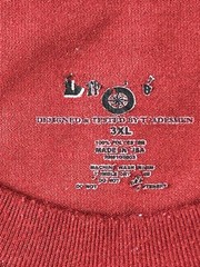 B.O.C Men’s T-Shirt Red 3XL 100% Polyester Machine Washable