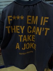 BRAND NEW – Bottega Desires Tee T-Shirt F**k Joke (L) Blue