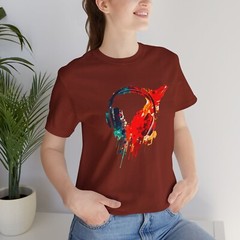 Premium T-SHIRT Maroon Blend Perfect for Music Lovers, Casual Wear, by Crox