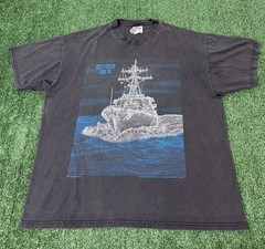Vintage 90s “Blackbird USS Porter DDG 78 Freedoms Champion Warcraft T Shirt XL