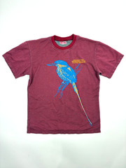 Cueldee AU 16 XL Kingfisher Bird Knit Naturecore T Shirt Red Australia