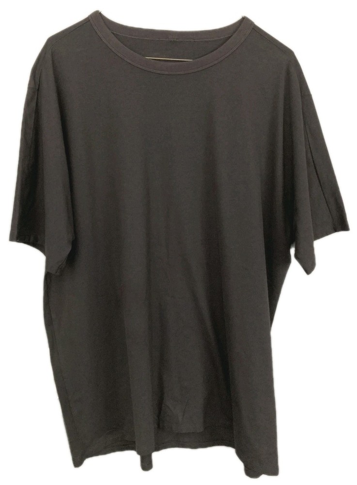 Casual Solid Shirt Mens L+ Gray Short Sleeve Crewneck Soft Stretch Jersey Tee