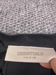 Fear Of God Essentials Shirt Mens Large Black Logo Graphic Front Back Tee