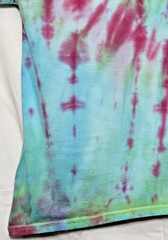 Handmade Tie Dye Spiral & Lines Pattern Rainbow XL Shirt 22.5″ W X 29.5″ L