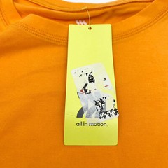 All in Motion Mens Size L Crew Neck Short Sleeve Performance T-Shirt Orange