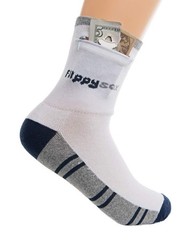 Zipper Sock Wallet – Cotton & Polyester Zipper Socks with Pockets – Fits shoe…