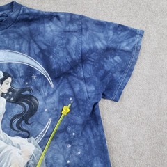 Vintage The Mountain T-shirt Mens Large Fairy Moon Tie Dye Blue Short Sleeve Y2K