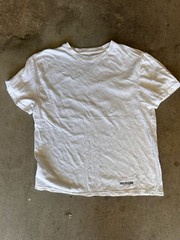 True Religion Men’s White Cotton Knit Logo Crew Neck Short Sleeve T-Shirt L