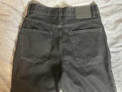 Acne Studios Black Denim Wide Leg Jeans Button Fly High Rise Excellent