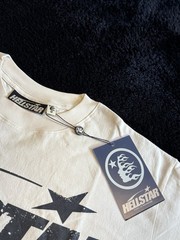 Hellstar Studios Classic Logo Vintage Beige T-Shirt Size S,M,L,XL NEW