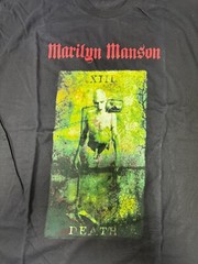 Rare Vintage Merch Marilyn Manson Death Tarot Card 2000 Cotton BG Shirt Size XL
