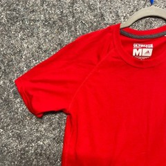 Adidas Shirt Men M Red Ultimate Tee Round Neck Short Sleeve Streetwear