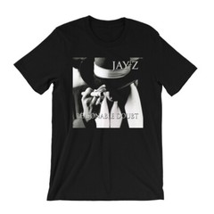 Vtg Jay-Z Reasonable Doubt Album Heavy Cotton Black Full Size Shirt BT198
