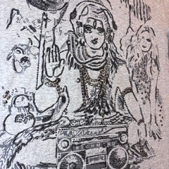 John Richmond Graphic Tee Beaded Embellished Shiva Boombox DJ Streetwear Y2K