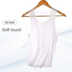 Mens Ice Silk Underwear Tank Top Shirt Sleeveless T-Shirt Sexy Wife Beater
