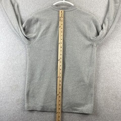 Carhartt M Gray Relaxed Fit Henley Pocket Shirt Long Sleeve Knit Work Tee
