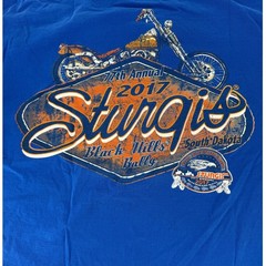 Sturgis 2017 77th Annual Black Hills Rally Blue T-Shirt Unisex Motorcycle