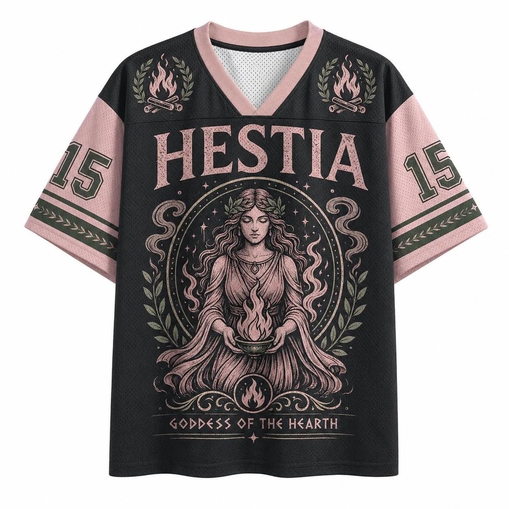Hestia Greek God Football Jersey Polyester Quick Dry Breathable T-Shirt Graphic