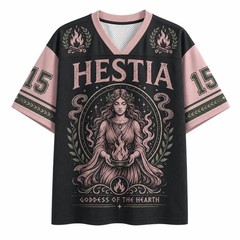 Hestia Greek God Football Jersey Polyester Quick Dry Breathable T-Shirt Graphic