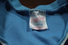 Vintage 70s 80s Bandits Baseball Softball Jersey Rawlings L Number 42 Blue