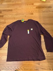 CARHARTT MENS 2XL LOOSE FIT HEAVYWEIGHT L/S NWT POCKET T-SHIRT