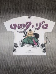 Civilregime One Piece Zoro White Graphic T-Shirt Size Large