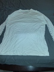 Calvin Klein Jeans Men’s White XL Long Sleeve Crew Neck Logo Graphic T-Shirt