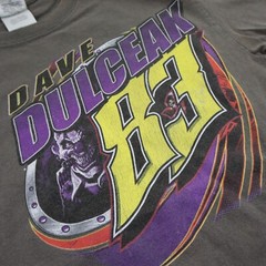 Vtg Dave Dulceak Racing T-Shirt Mens S Illinois Dirt Track Car Joker Graphic Tee
