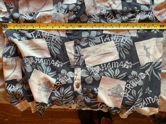 Bermuda Bay 100% Silk Men’s XL Hawaiian Aloha Shirt Gray White Button Up