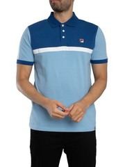 Fila Men’s Mattia Contrast Panel Polo Shirt, Blue