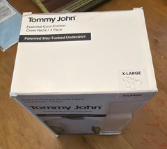 Tommy John 1003994 Crew Neck 3 Pk XL Cool Cotton Stretch White Shirt New in Box