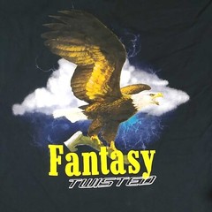PacSun Fantasy Twisted Bald Eagle Long Sleeve Black T-Shirt Size XL