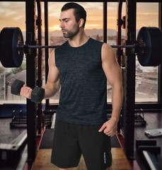 Men’s Tank Tops Sleeveless Quick Dry Gym Workout Muscle Shirts Bodybuilding Tops