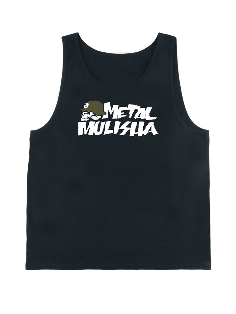 Metal Mulisha Men’s OG Icon Tank Top Motocross Skull Helmet Logo Sleeveless Tee