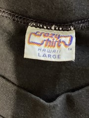 VTG Tee Pacific HarleyDavidson HonoluluHawaii CrazyShirt Black Biker Eagle Sz Lg