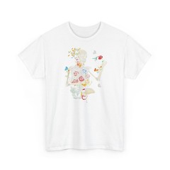 Cool Skeleton Plant Flower Halloween Tee
