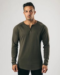 Zonbailon men’s long sleeve t-shirt solid color crew neck quick dry breathable