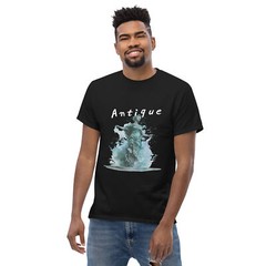 Vintage “Antique” T-Shirt with Elegant Statue Design. Stylish Unisex Retro Tee