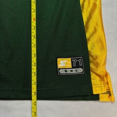 Vintage Starter Football Jersey #79 Size 2XL Green Yellow Mesh XXL Practice Y2K