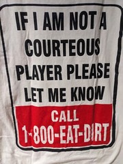 Vintage 90s Utopia Sport If I Am Not a Courteous Player White Large T-Shirt