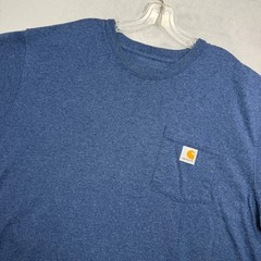 Carhartt Pocket T-Shirt Mens 2XL Blue Heather Short Sleeve Workwear Tee